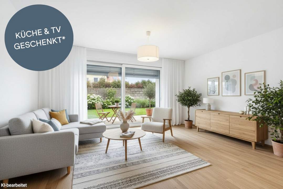 PROVISIONSFREI! Ideal geplante 2-Zimmer-Gartenwohnung | Abstellraum, Privatsphäre | Anlegerobjekt