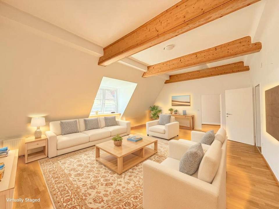 1080! UNBEFRISTET! 5 ZIMMER ! Schönes und frisch saniertes DG mit Balkon!