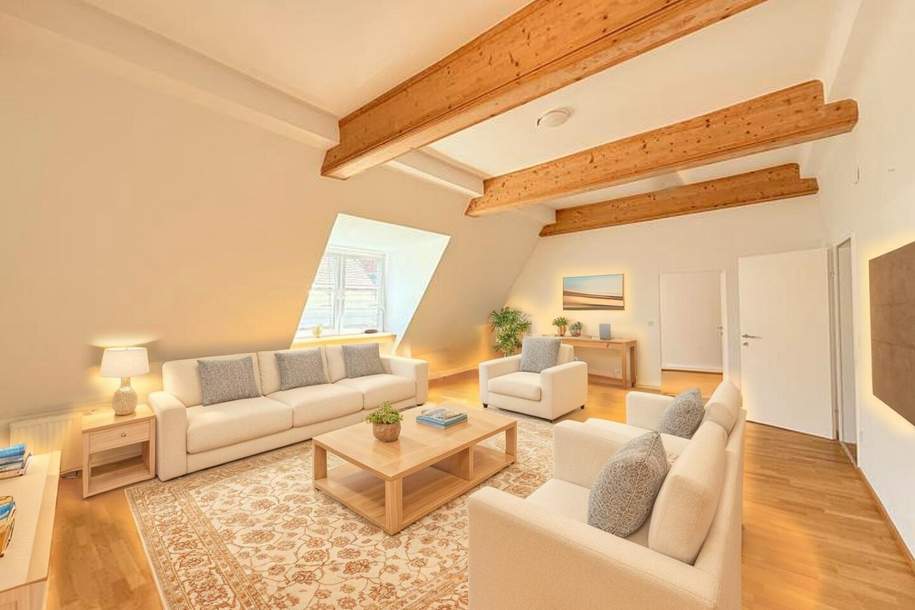 1080! UNBEFRISTET! 5 ZIMMER ! Schönes und frisch saniertes DG mit Balkon!, Wohnung-miete, 3.784,28,€, 1080 Wien 8., Josefstadt