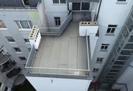 Erstbezugs DG-Wohnung o. Dachschrägen I ca. 35m² große Dachterrasse Innenhof liegend I Luftwärmepumpe, Klimaanlage u.v.m.!