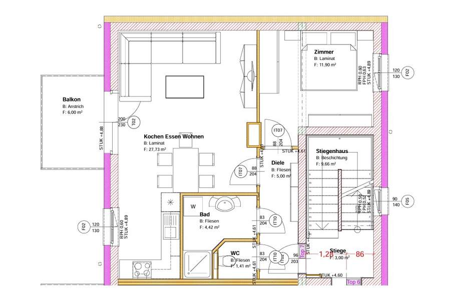 Moderne 2-Zimmer-Wohnung in Enzersfeld im Weinviertel (Provisionsfrei), Wohnung-miete, 895,40,€, 2202 Korneuburg