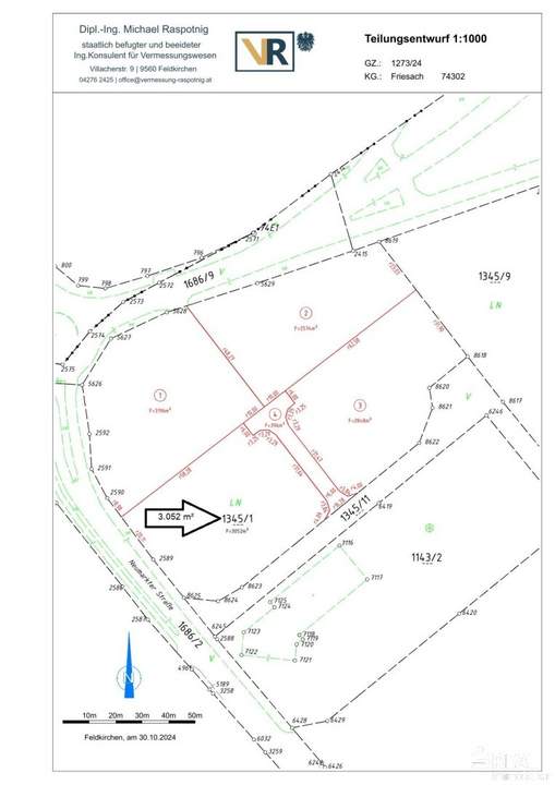 Großartige Gewerbefläche (Bauland-Gewerbegebiet) mit 3.052 m² an der B 317 in Friesach zu verkaufen!