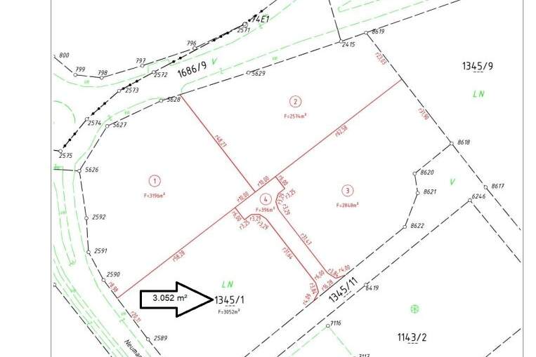 Großartige Gewerbefläche (Bauland-Gewerbegebiet) mit 3.052 m² an der B 317 in Friesach zu verkaufen!, Grund und Boden-kauf, 185.909,€, 9360 Sankt Veit an der Glan