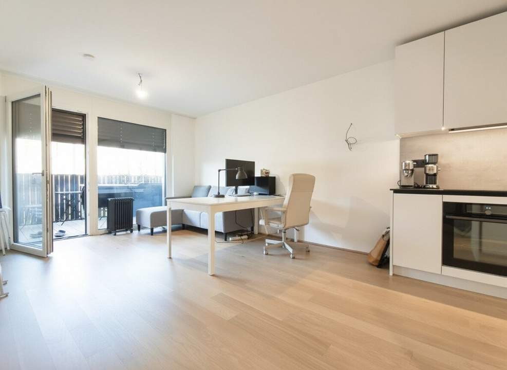 Pauschalmiete inklusive Warmwasser, Heizung &amp; Kühlung - Moderne 2-Zimmer-Wohnung mit großzügigem Balkon und stilvoller Ausstattung
