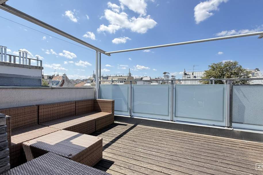 Stilvolles Dachgeschossjuwel mit Galerie und zwei Terrassen über den Dächern Wiens | ZELLMANN IMMOBILIEN, Wohnung-kauf, 399.000,€, 1120 Wien 12., Meidling
