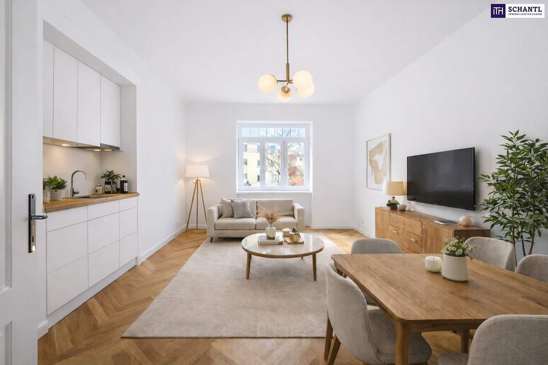 Einziehen &amp; wohlfühlen: Hochwertig sanierter Altbau in Toplage + U3 Station Schweglerstraße + 2,5 Zimmer + Ruhelage