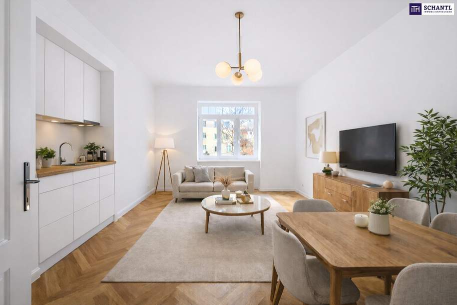 Einziehen &amp; wohlfühlen: Hochwertig sanierter Altbau in Toplage + U3 Station Schweglerstraße + 2,5 Zimmer + Ruhelage, Wohnung-kauf, 289.000,€, 1150 Wien 15., Rudolfsheim-Fünfhaus