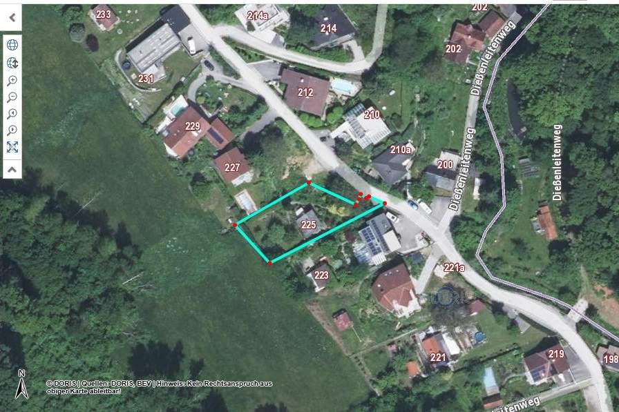 Grundstück Dießenleitenweg mit bewohnbarem Wochenendhaus mit 2 Sonnenterassen und schöner Aussicht, Grund und Boden-kauf, 4020 Linz(Stadt)