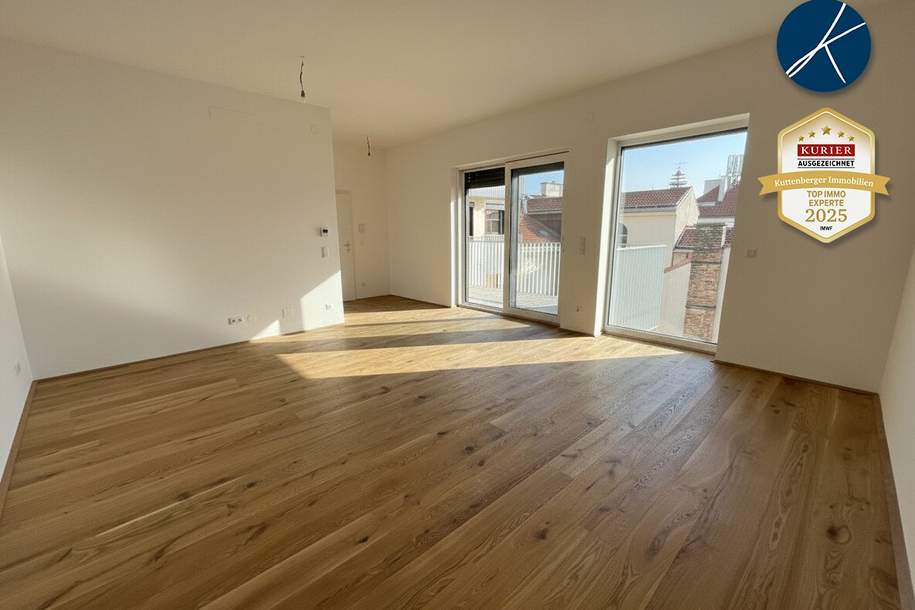 *Superprojekt: "Über den Baumwipfeln" Top 43 Erstklassige 3-Zimmer Wohnung mit Blick auf die Kastanienbäume + Innenhof-Balkon, Wohnung-miete, 1.499,00,€, 1100 Wien 10., Favoriten