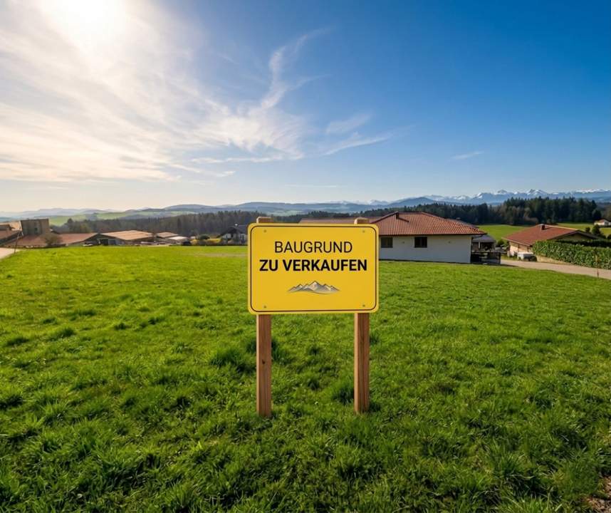 Sonniges Baugrundstück mit Weit und Gebirgsblick in Traumlage OÖ!