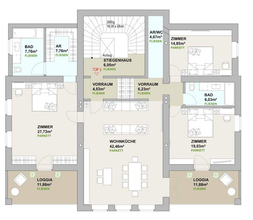 3 exklusive Einheiten in einer Villa – jetzt noch mitgestalten! Hohe Altbau-Räume, stilvolle Stuckelemente, Fußbodenheizung, Luftwärmepumpe u. v. m.