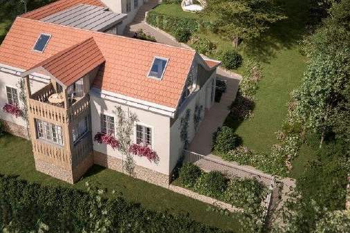 SÜDHANGLAGE AM WIENERWALD - baugenehmigtes Wohnprojekt mit traumhaftem Wienblick - unteres Haus, Haus-kauf, 750.000,€, 1190 Wien 19., Döbling