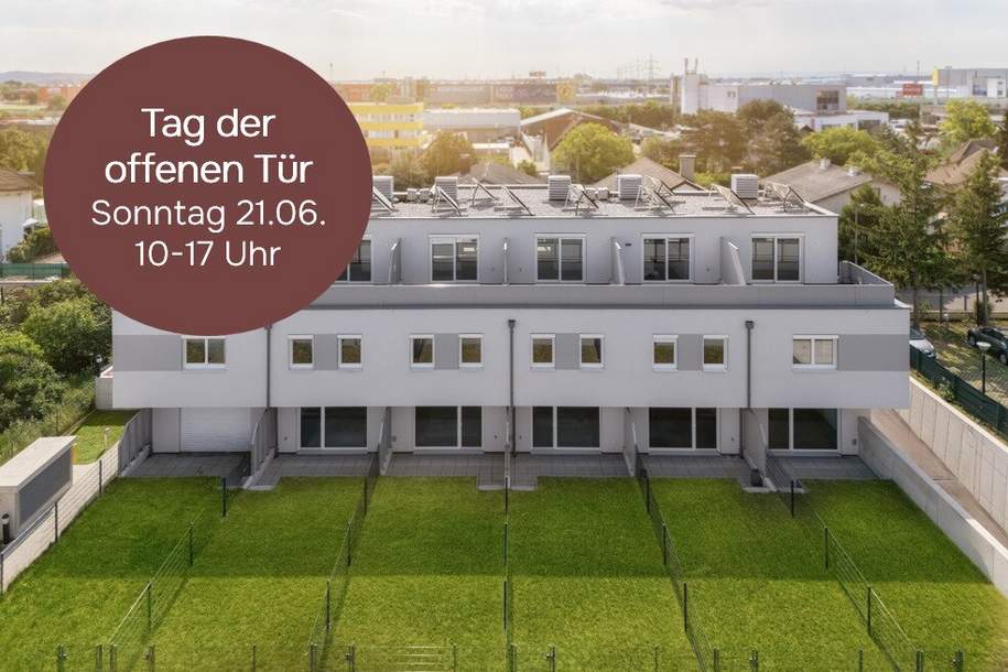 Hochwertiges Reihenhaus (Ziegelmassivbau) mit 4,5 Zimmern, Eigengarten, Dachterrasse, Keller u. Garagenplatz, provisionsfrei!, Haus-kauf, 1230 Wien 23., Liesing