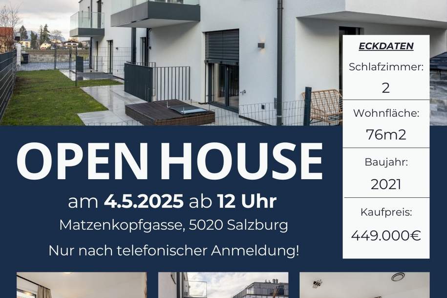 Tolle 2-Zimmerwohnung mit Garten und Abstellplatz, in Salzburg, Nahe Red - Bull Trainingszentrum!, Wohnung-kauf, 449.000,€, 5020 Salzburg(Stadt)