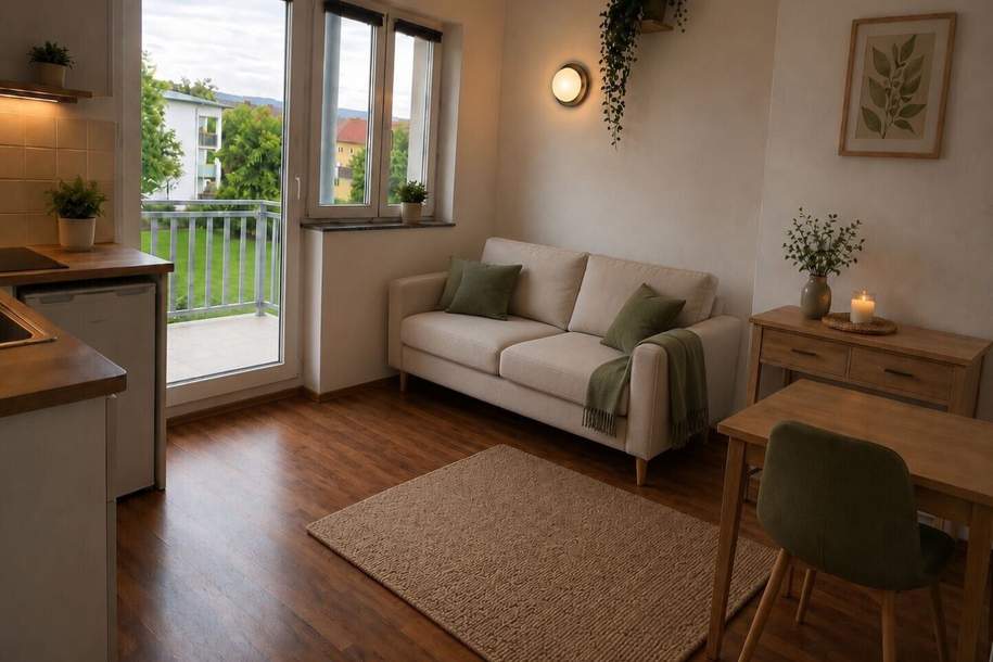 Charmantes Mini-Apartment mit Badezimmer und Balkon in zentraler Lage - Zimmer 15! Nähe BMW, SKF!!!, Wohnung-kauf, 45.720,€, 4400 Steyr(Stadt)