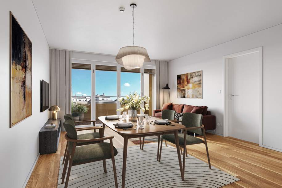 Directly at the main train station: Commission-free + Completion in October, Wohnung-kauf, 370.000,€, 1100 Wien 10., Favoriten