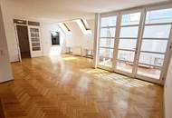 ZELINKAGASSE, DACHGESCHOSS, klimatisierte 157 m2 Maisonette mit 18 m2 Terrasse, 4 Zimmer, Küche, Wintergarten, 2 Bäder, Börse-Nähe