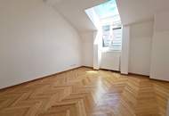 GONZAGAGASSE, BÖRSE-NÄHE, klimatisiertes 122 m2 Dachgeschoss mit 8 m2 Terrasse, 3 Zimmer, Komplettküche, 2 Bäder, Parketten