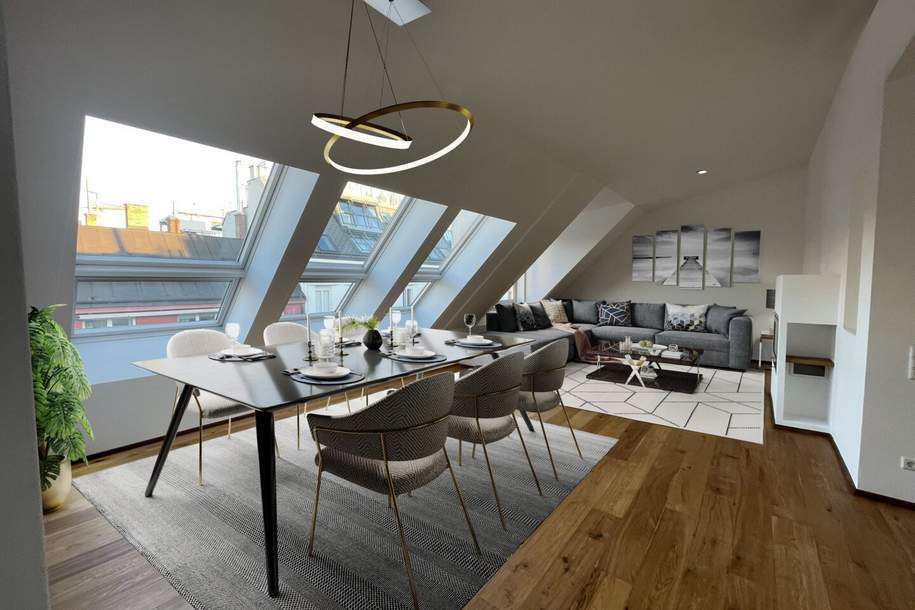 Penthouse in Bestlage: Luxuriöses Wohnen auf 134m² mit 2 Terrassen, Garage &amp; Küche inklusive!, Wohnung-kauf, 1.790.000,€, 1040 Wien 4., Wieden