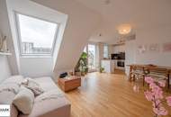 Helle 2-Zimmer-DG-Wohnung im jungen Neubau mit Westterrasse & Klimaanlage – nur 5 Min. Fußweg zur U6 - ab 1.11. / 1.12.26