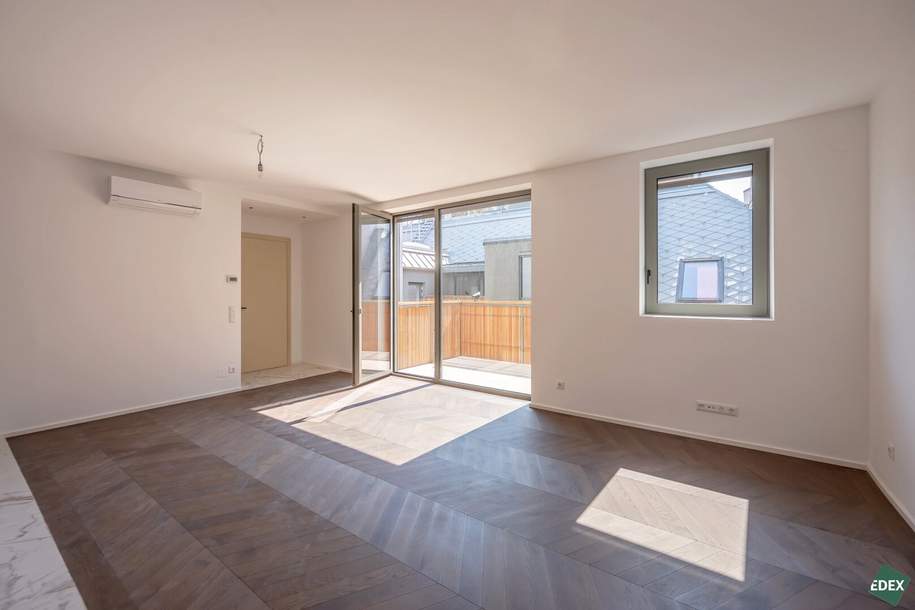 KARAJAN – 2-Zimmer-Dachgeschoß mit zwei Balkonen beim Augarten in 1200 Wien, Wohnung-miete, 1.449,00,€, 1020 Wien 2., Leopoldstadt