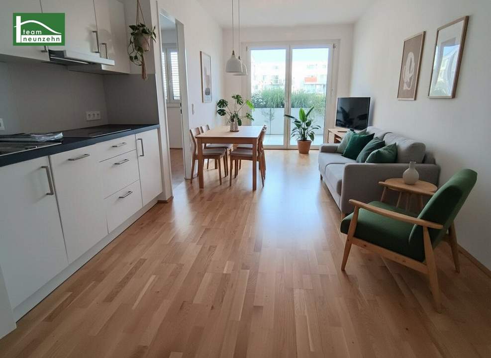 MITTEN IN DER STADT Ruhe auf der begrünten Terrasse genießen - 2 Zimmer Neubauwohnung. - WOHNTRAUM
