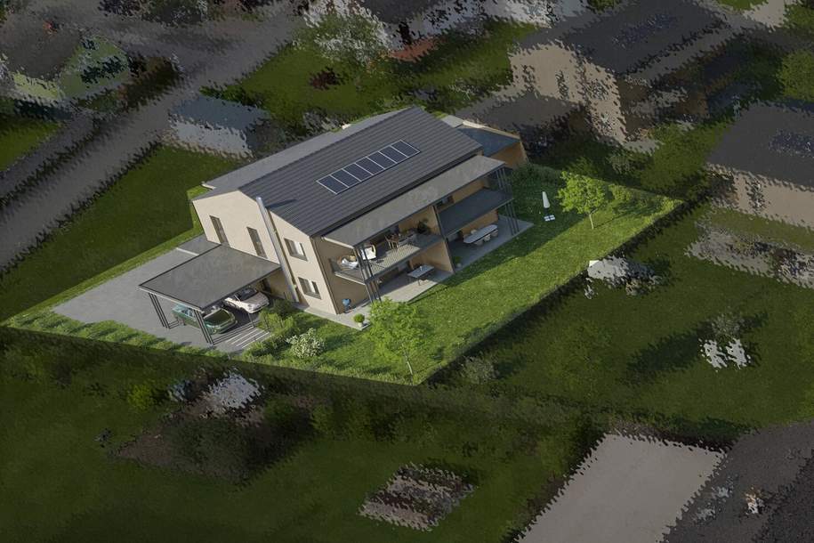 Vier Neubauwohnungen in sehr guter Lage- zwei im EG mit Terrassen und Eigengarten- zwei im OG mit Balkon- vier eigene Carports, Wohnung-kauf, 216.000,€, 8480 Südoststeiermark