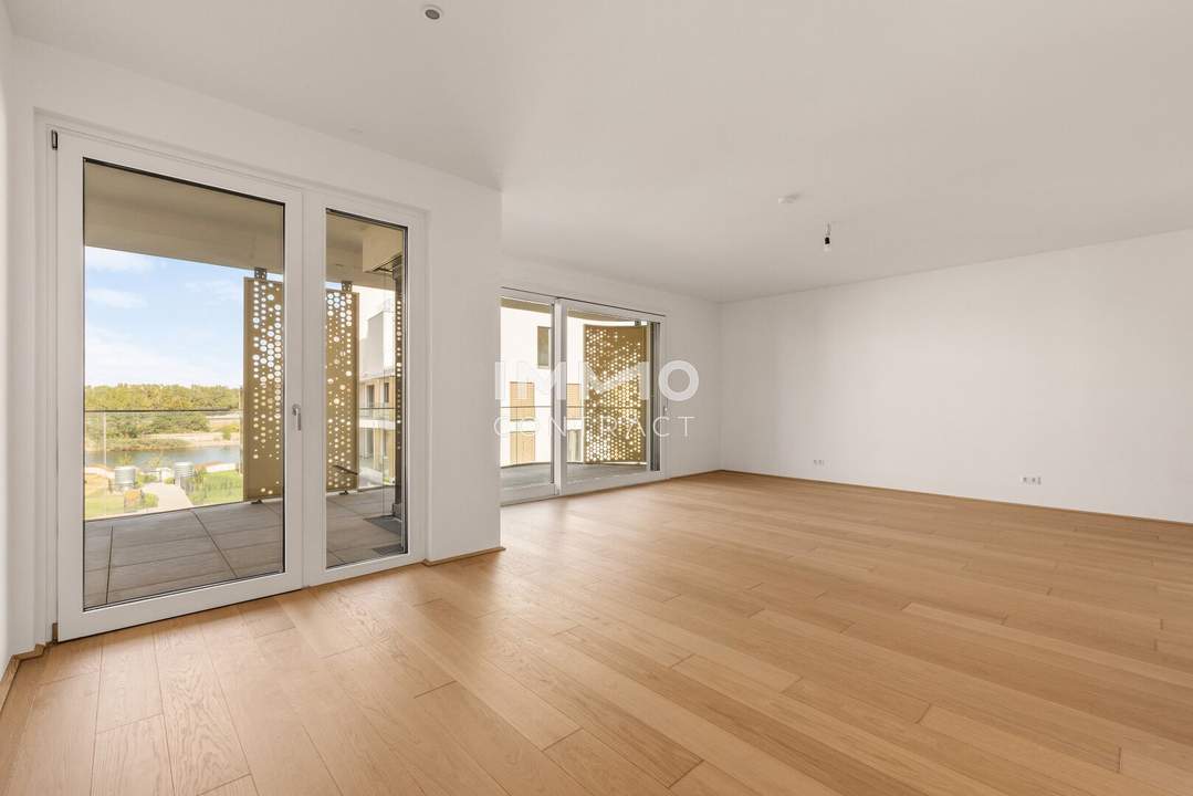 Luxus Leben am Wasser: 50m2 Balkon inkl. Wasserblick, Wellnes Bereich und Fitness