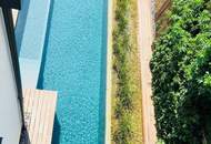 Stadtvilla mit Naturpool im Zentrum Klosterneuburg I Doppelgarage I Fantastischer Rundum-Dachterrassenfernblick auf Stift Klosterneuburg