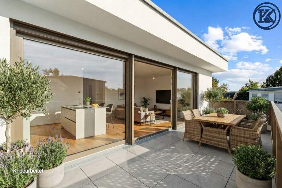 Schnell sein nahe UNO & Alter Donau: DG-Terrassentraum jetzt befristet zum Sonderpreis!, Wohnung-kauf, 589.000,€, 1220 Wien 22., Donaustadt
