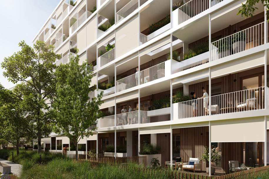 VILLAGE IM DRITTEN | Moderne 2-Zimmer Wohnung mit Balkon in Hofruhelage, Wohnung-kauf, 384.000,€, 1030 Wien 3., Landstraße