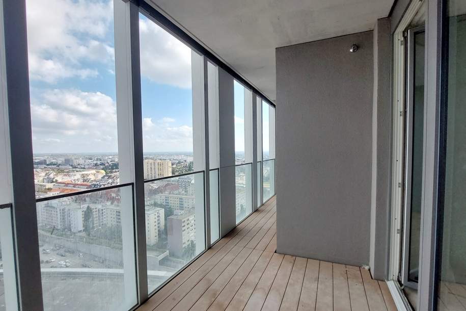 Exklusiver Erstbezug mit Rooftop Spa und Pool – TOWER HOMES, Wohnung-miete, 1.230,00,€, 1220 Wien 22., Donaustadt