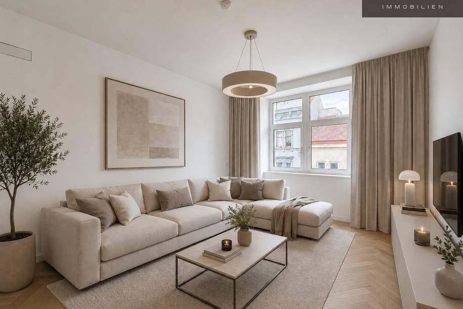 | 2,5 ZIMMER WOHNUNG | URBANER ERSTBEZUG MIT BALKON | REVITALISIERTER ALTBAU | MEIDLING |, Wohnung-kauf, 352.900,€, 1120 Wien 12., Meidling