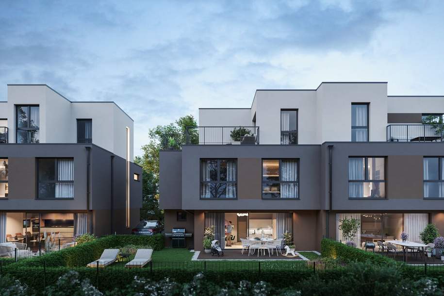 Ihr Rückzugsort in der Stadt: Exklusive Häuser mit moderner Ausstattung und Garten - EINFAMILIENHAUS oder DOPPELHAUSHÄLFTE - MIT KELLER, Haus-kauf, 679.000,€, 1220 Wien 22., Donaustadt