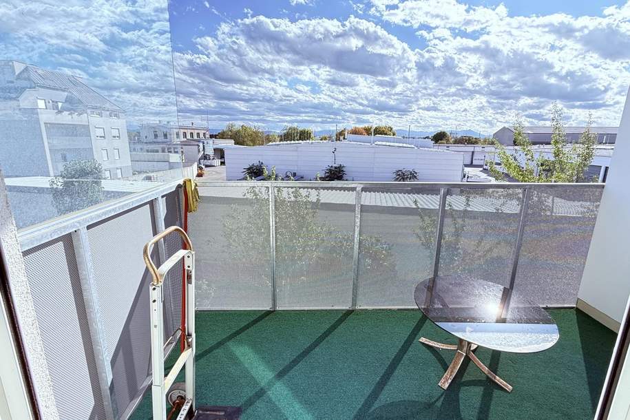 Top-moderne Neubauwohnung mit großer LOGGIA (6,18m²) nahe Akademiepark, Wohnung-miete, 695,00,€, 2700 Wiener Neustadt(Stadt)