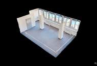 Inspirierendes Büro mit geteiltem Besprechungsraum _erweiterbare Fläche