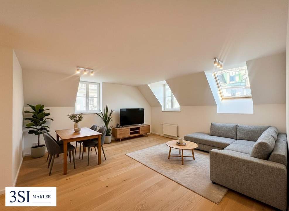 Wohnen über den Dächern: Traumhafte Dachgeschoß-Maisonette nahe dem Schlossquadrat