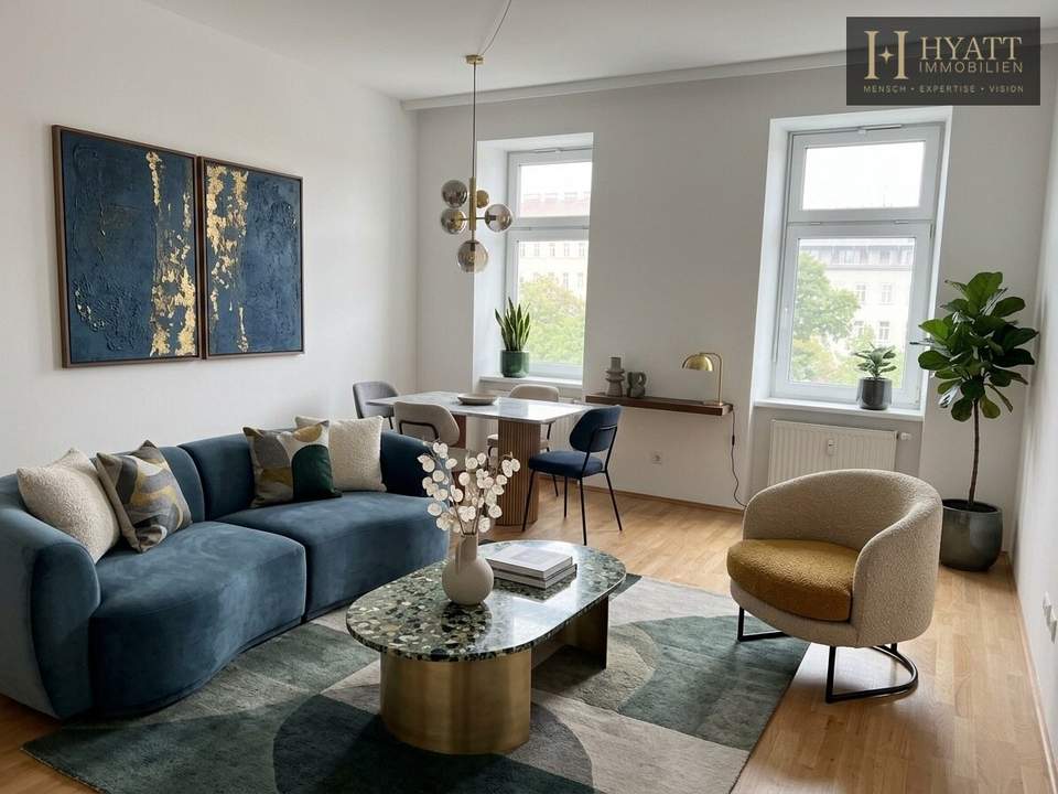 Urban wohnen, überraschend ruhig leben – stilvoll sanierter Altbau mit Lift, Freiflächen und moderner Energietechnik