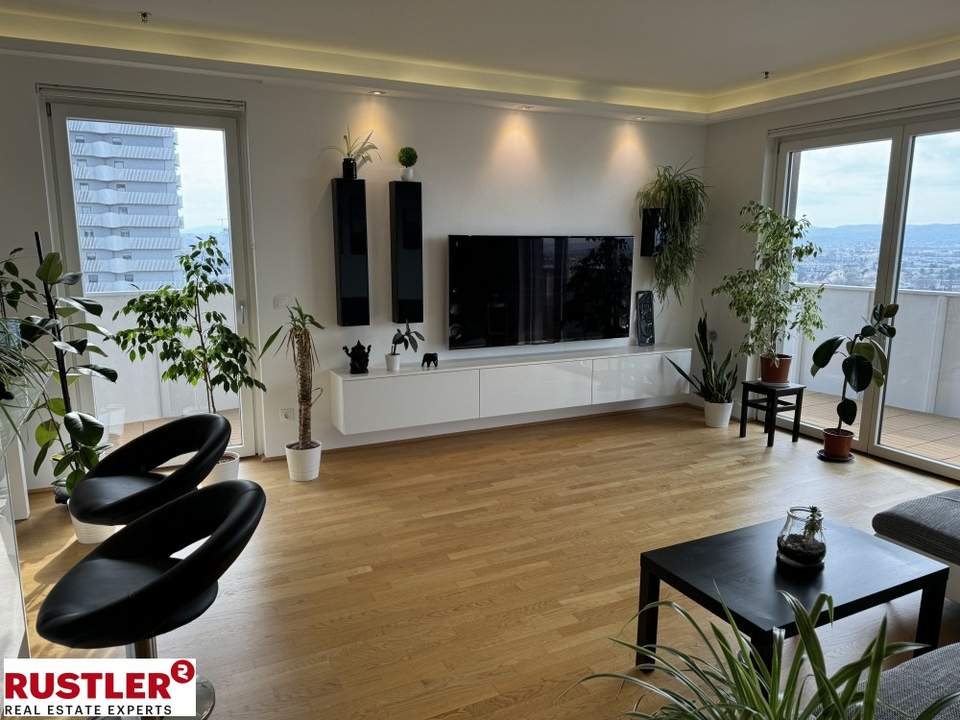 Moderne 3-Zimmer-Wohnung mit Balkon und atemberaubendem Wien-Panorama! Citygate