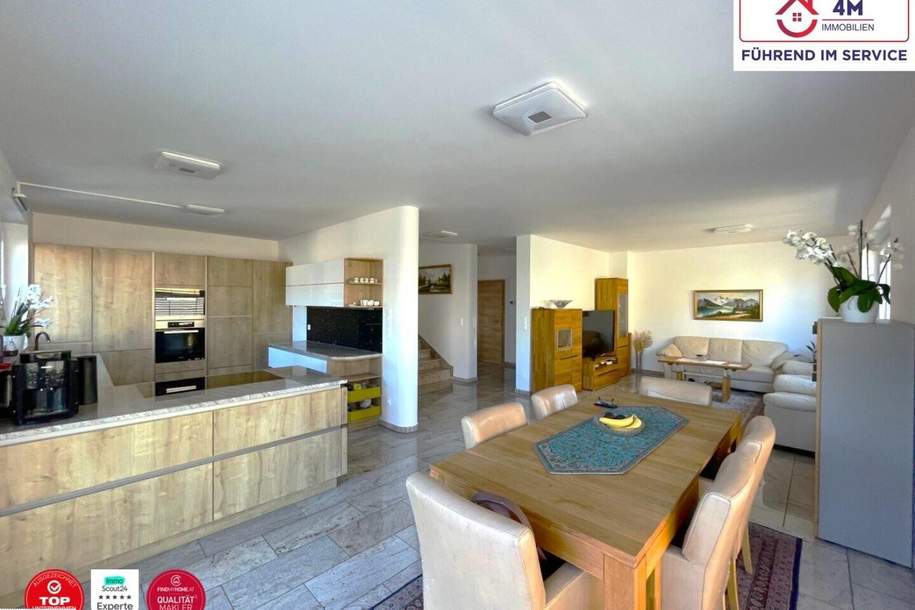 ARCHITEKTONISCHE ELEGANZ AUF 3 EBENEN – DESIGNER-DOPPELHAUSHÄLFTE MIT TERRASSEN, LUXUSKÜCHE &amp; 7 ZIMMERN (BJ 2017), Haus-kauf, 749.999,€, 2201 Korneuburg