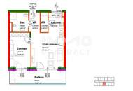 54,19qm geförderte 2ZI- Balkon-Wohnung