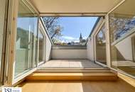 Sonnige Dachterrasse, Hohe Räume, Smarte Raumaufteilung – Elegante Dachgeschosswohnung im 3. Bezirk