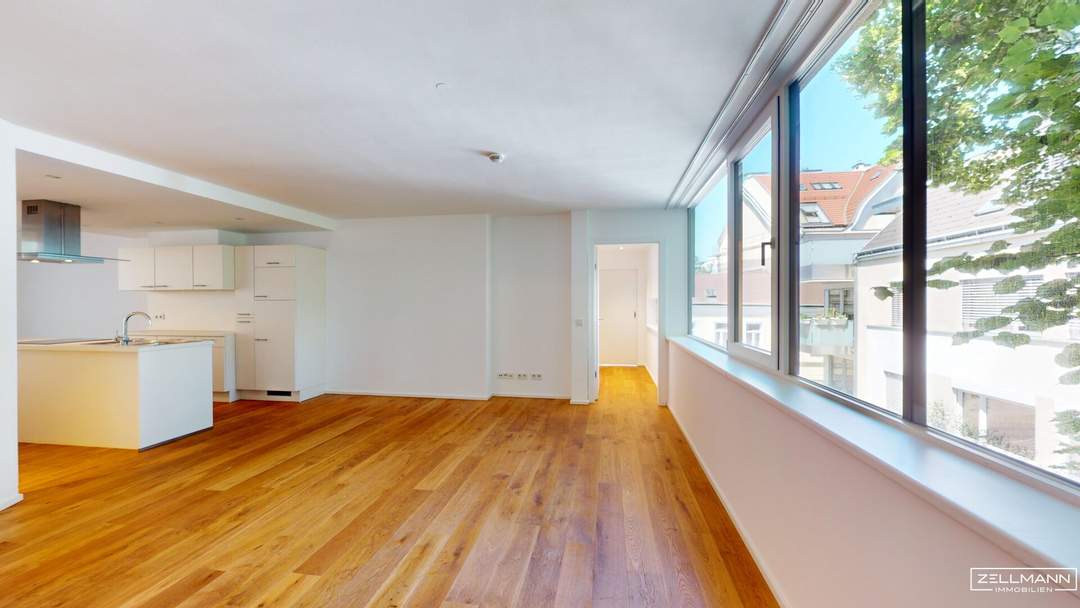 UNTER ST. VEIT | Außergewöhnlicher Wohnflair | Neubau 2016 | 3 Zimmer | 2 Bäder | Balkon &amp; Loggia | Bestlage | ZELLMANN IMMOBILIEN