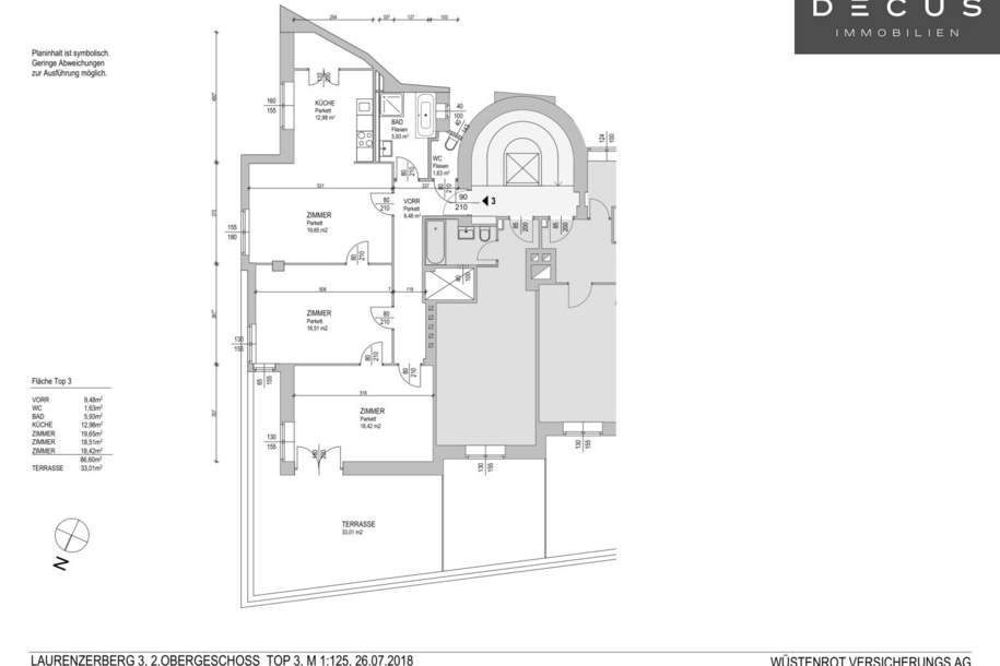 | 1. STOCK | SCHWEDENPLATZ | 3 ZIMMER | BAD MIT BADEWANNE | AB SOFORT VERFÜGBAR, Wohnung-miete, 2.200,00,€, 1010 Wien 1., Innere Stadt