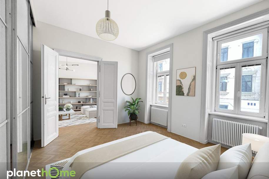 City Flair pur: Stilvolle 2-Zimmer-Altbauwohnung, modern & klimatisiert, Wohnung-kauf, 275.000,€, 1150 Wien 15., Rudolfsheim-Fünfhaus