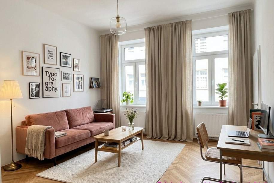 ZUM VERLIEBEN! - TRAUMHAFT SANIERTE 3-ZIMMER-WOHNUNG IM STILALTBAU, BALKON IN DEN LAUSCHIGEN INNENHOF MÖGLICH, Wohnung-kauf, 429.000,€, 1140 Wien 14., Penzing