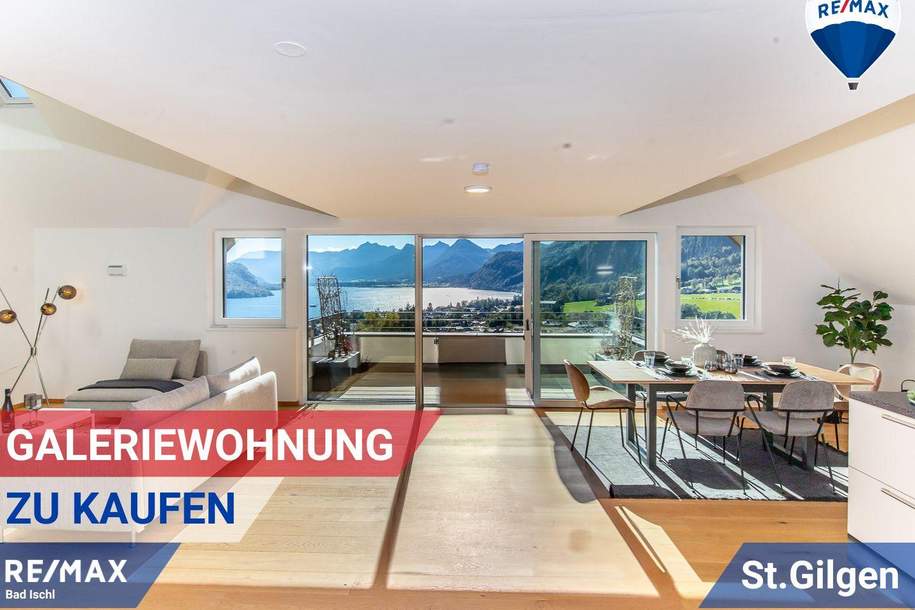 2-3 Zimmer-Galeriewohnung mit atemberaubendem Blick auf den Wolfgangsee, Wohnung-kauf, 1.495.000,€, 5340 Salzburg-Umgebung