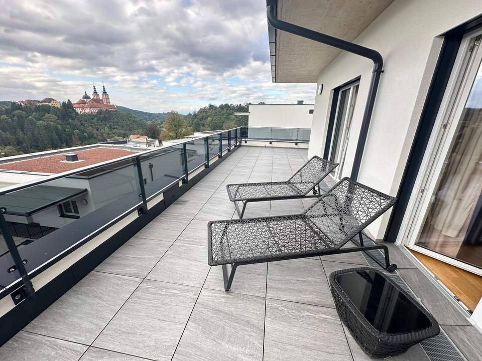 Luxus Penthouse- Wohnung mit Blick auf die Basilika Maria Trost