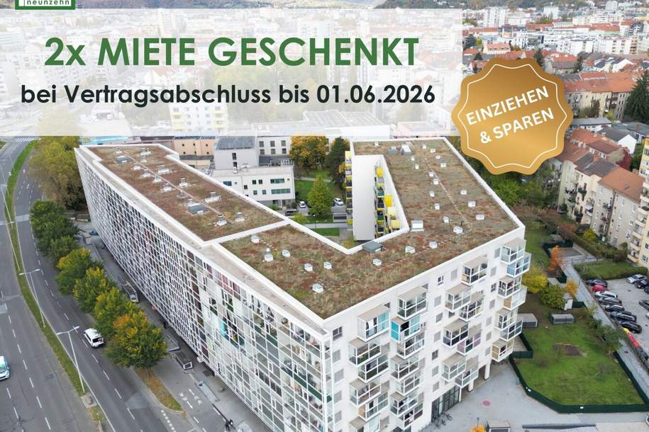 Nachhaltige Wohnqualität am Eggenberger Gürtel! - JETZT ZUSCHLAGEN, Wohnung-miete, 783,07,€, 8020 Graz(Stadt)