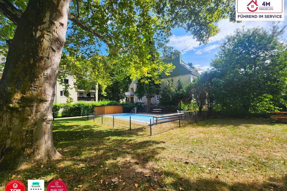 🌳GRÜN-RUHELAGE 2-Zimmer-Wohnung mit Loggia &amp; Poolbenützung in Neuwaldegg🌳, Wohnung-kauf, 290.000,€, 1170 Wien 17., Hernals